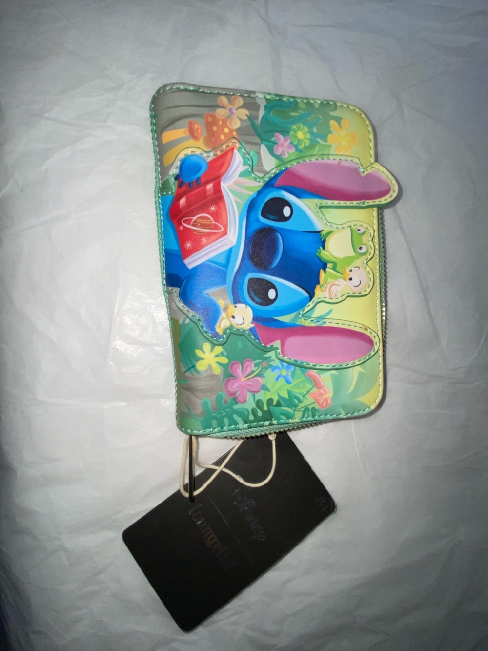 Disney Stitch Character Zip Wallet in Blue and Pink